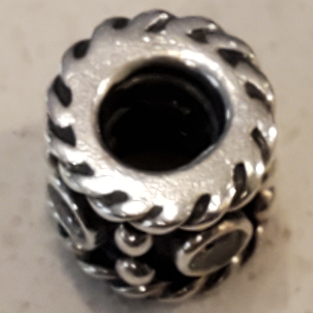 PANDORA Retired Sterling Silver Oxy Crown with Clear Zirconia 925 ALE CHARM BEAD - Picture 8 of 9